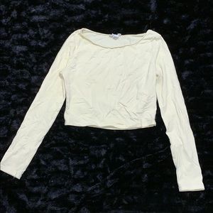 Pastel yellow long sleeve shirt